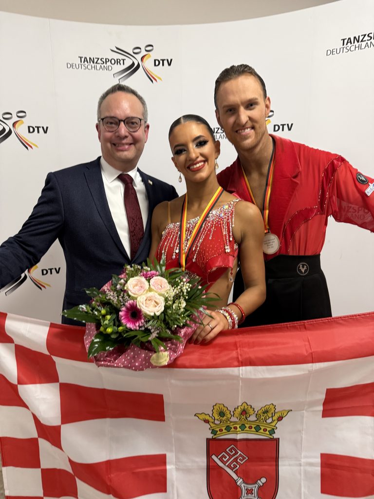 Deutsche Vizemeister 2026 Hauptgruppe S Latein: Daniel Dingis / Alessia-Allegra Gigli, Grün-Gold-Club Bremen // Foto: Lars Bankert