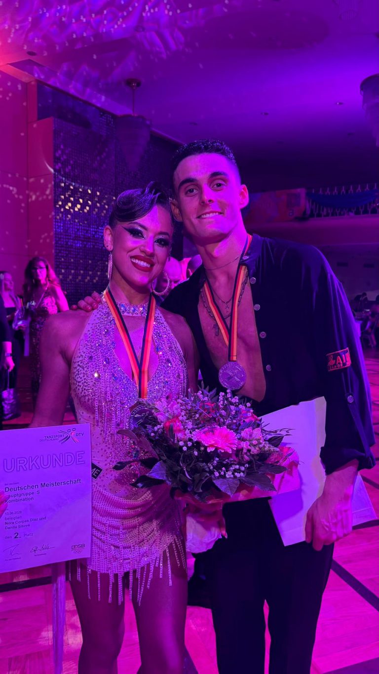 Deutsche Vizemeister Kombination 2026: Danila Sitovs und Nora Corpas Díaz vom Grün-Gold-Club Bremen // Foto: privat
